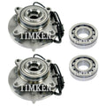 Front and Rear Wheel Bearings & Hubs Kit for Ford F-150 RWD (2011–2013)
