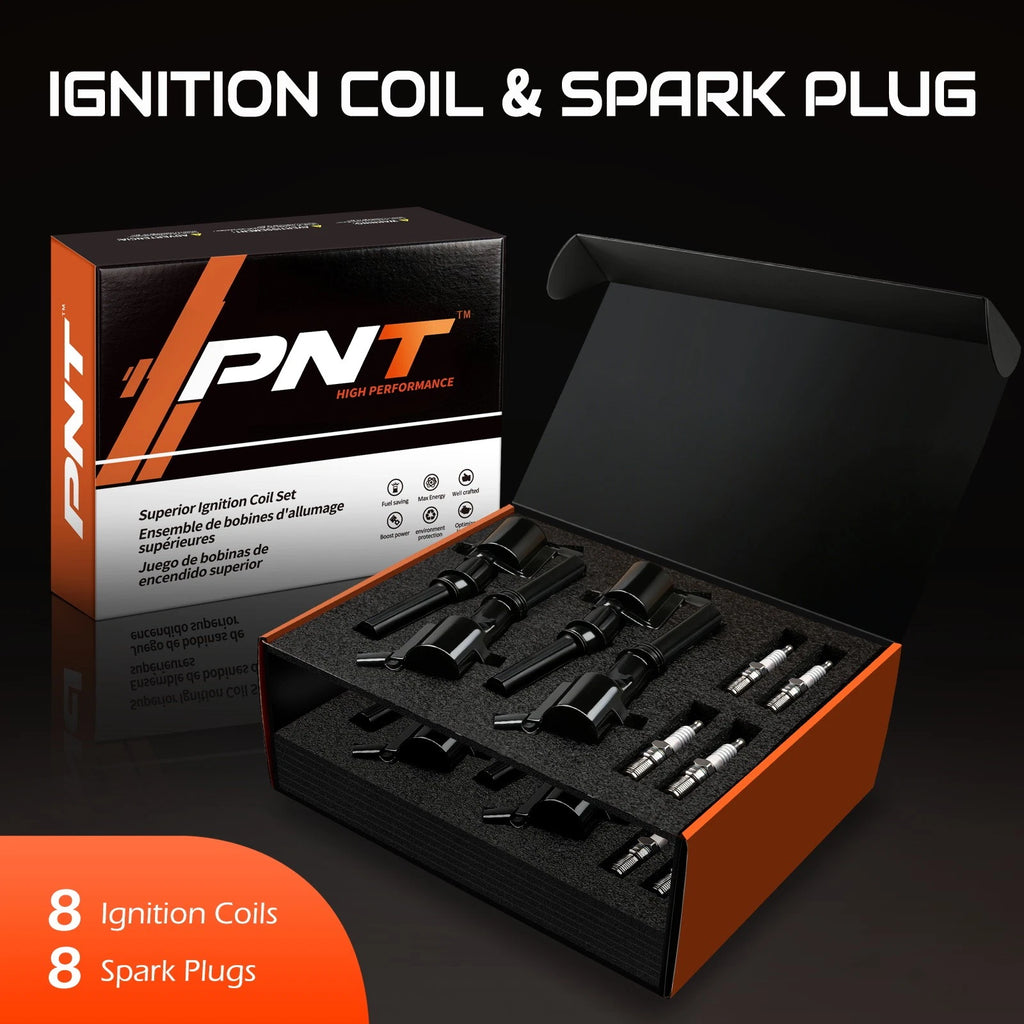 8X Ignition Coil & Spark Plug Kit for Ford F-150 (2001–2008), E-150 (2003–2008), Mustang (1999–2004)