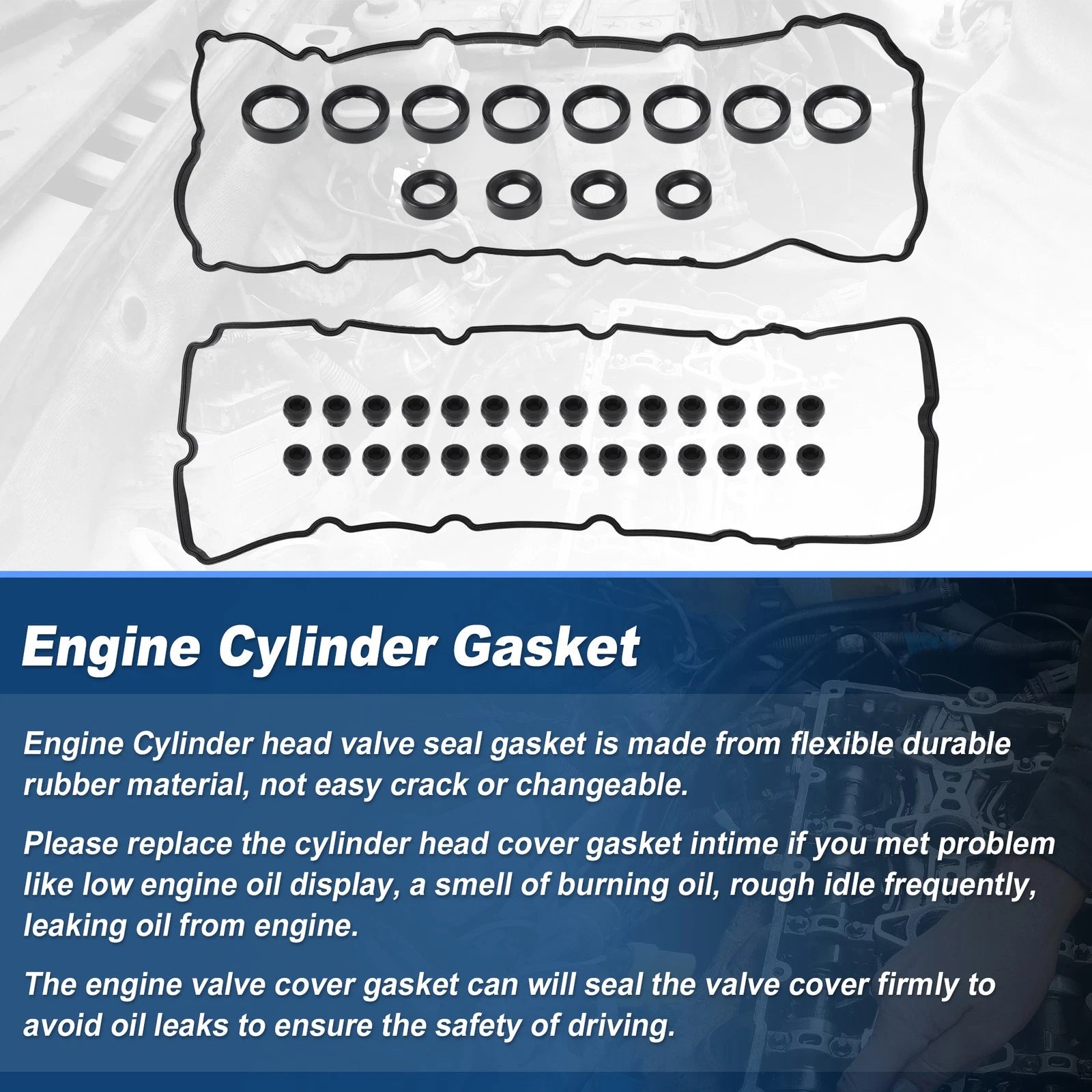Valve Cover Gaskets Set for Ford F-150, Mustang 5.0L V8 (2015–2017) VS50836