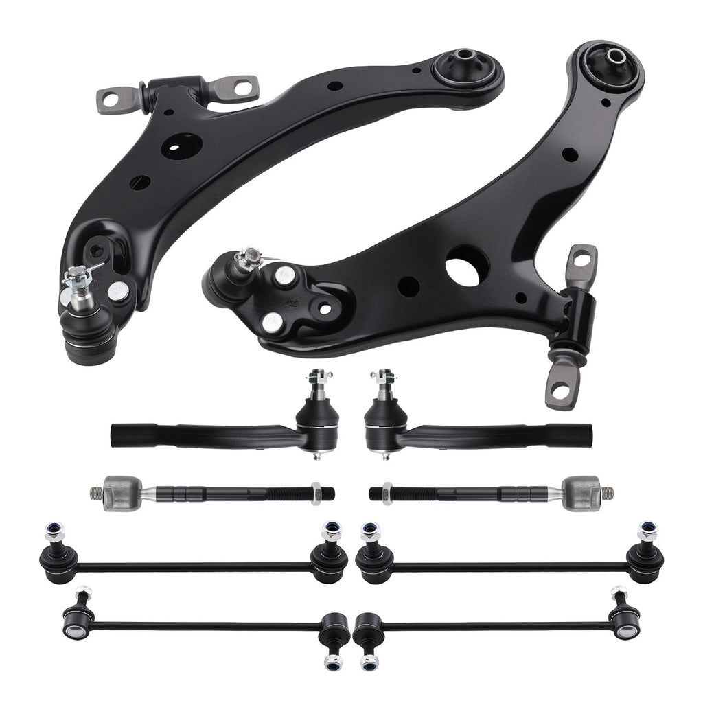 12 Pcs Suspension Kit Control Arm w/Ball Joint for Toyota Camry (2007–2011)