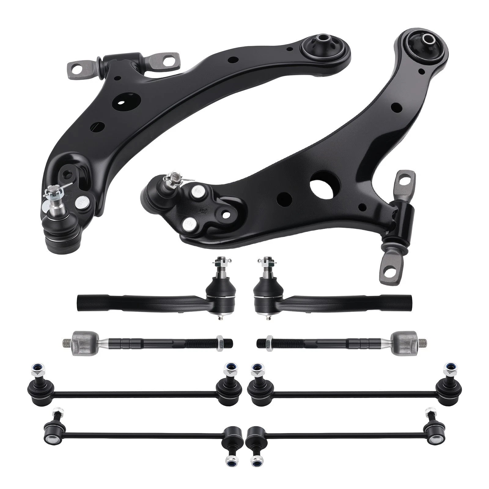 12 Pcs Suspension Kit Control Arm w/Ball Joint for Toyota Camry (2007–2011)