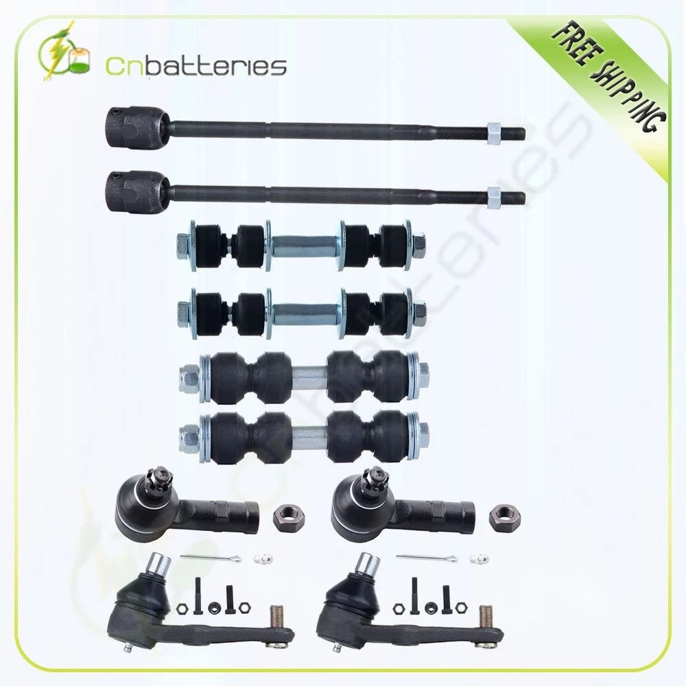 Set of 4 Sway Bars + 4 Tie Rod Ends + 2 Ball Joints for Ford Escort (1991–2002)