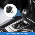 Gear Shift Knob Cover for Nissan Rogue (2021–2024) Black Grey Faux Leather