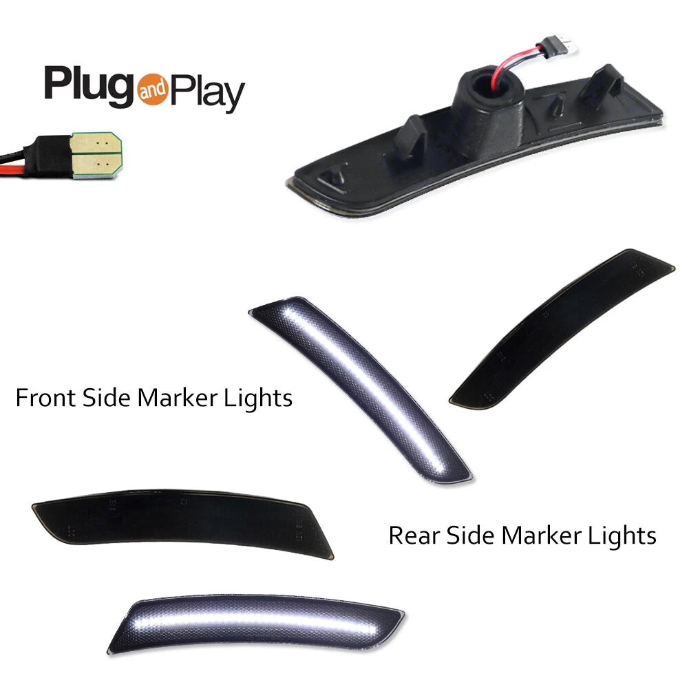 4X Smoke LED Side Marker Light for Chevy Camaro (2016–2023)