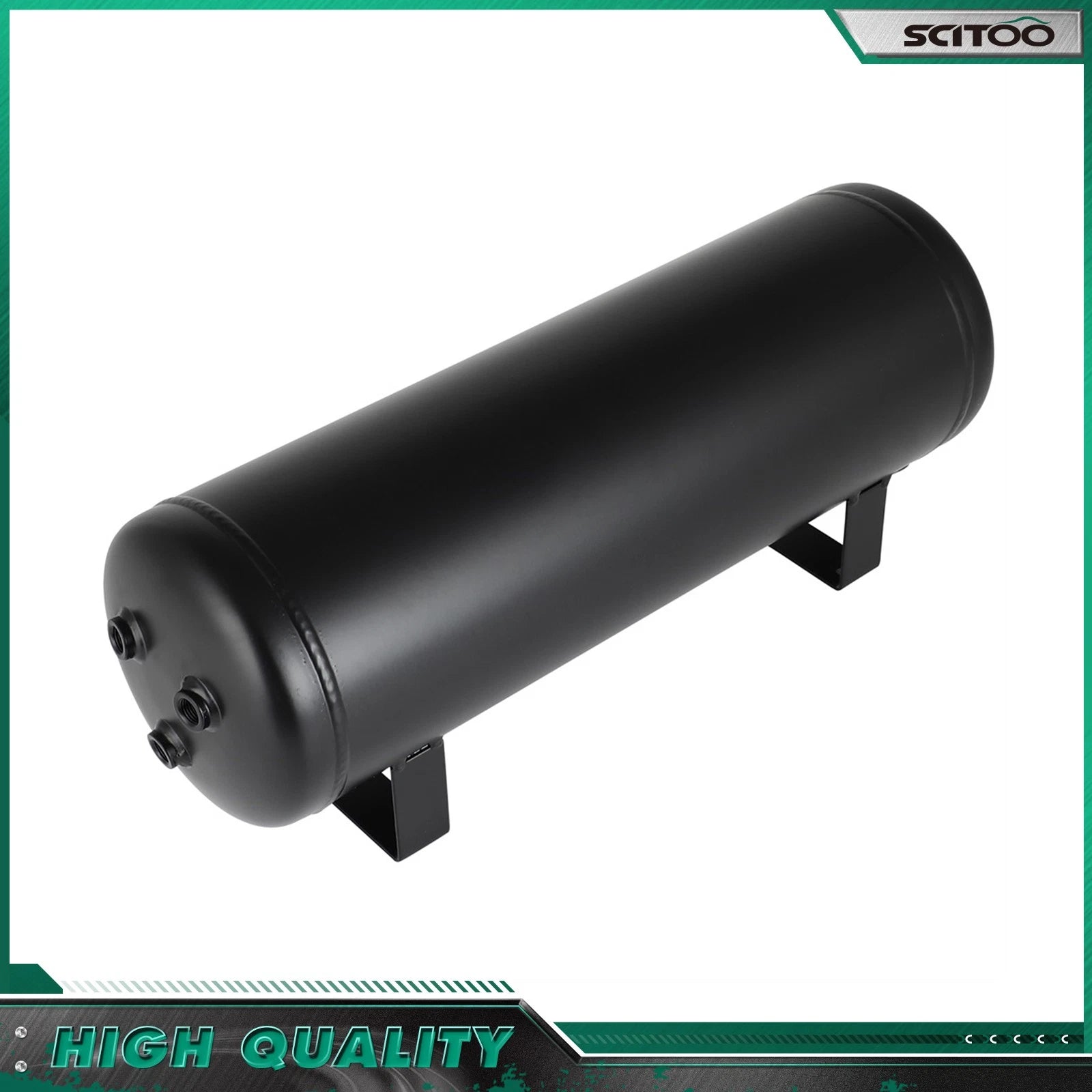 2.5 Gallon Air Tank for Train Horns, Air Ride Suspension, 6 Ports