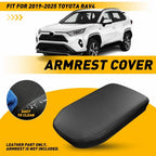 Center Console Armrest Lid Cover for Toyota RAV4 (2019–2025) Black Leather