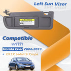 LH Driver Side Sun Visor 83280-SNA-A01ZA for Honda Civic Sedan (2006–2011)