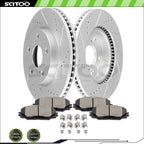 Front Brake Rotors & Ceramic Pads for Toyota RAV4 Prius V Scion xB (2006–2018)