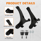 Set of 2 Front Lower Control Arms for Subaru Impreza (2008–2011) & Outback Legacy (2003–2008)