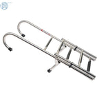 2-Step Stainless Steel Folding Ladder for Universal Use (400 lb Limit)