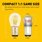 Set of 2 Red LED Stop Turn Signal Brake Tail Light Bulbs for BAY15D