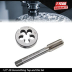Gunsmithing Tap and Die Set for 22LR 223 5.56 9mm (1/2"-28)