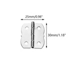 10pcs Silver Hinges for Cabinet Jewelry Chest Wooden Box Door Hardware