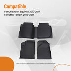 Set of 4 Carpet Floor Mats for Chevrolet Equinox GMC Terrain (2010–2017)