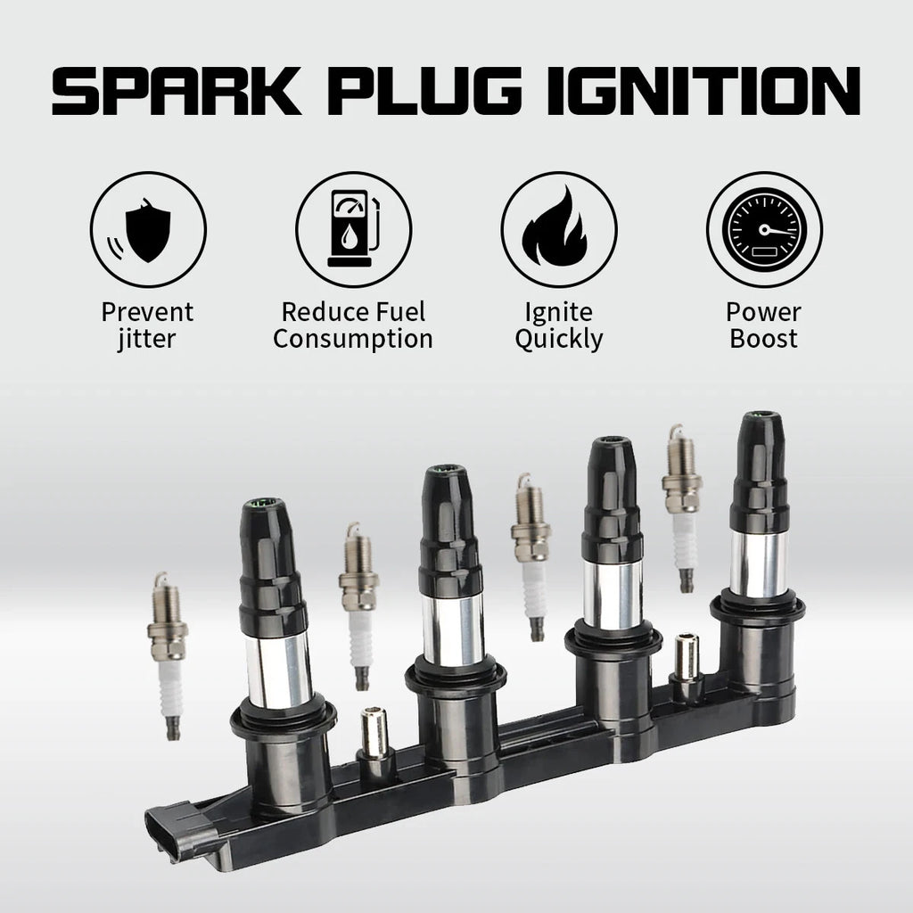 Ignition Coil Pack w/Iridium Spark Plug for Chevy Cruze Sonic Aveo5 (2011–2016)