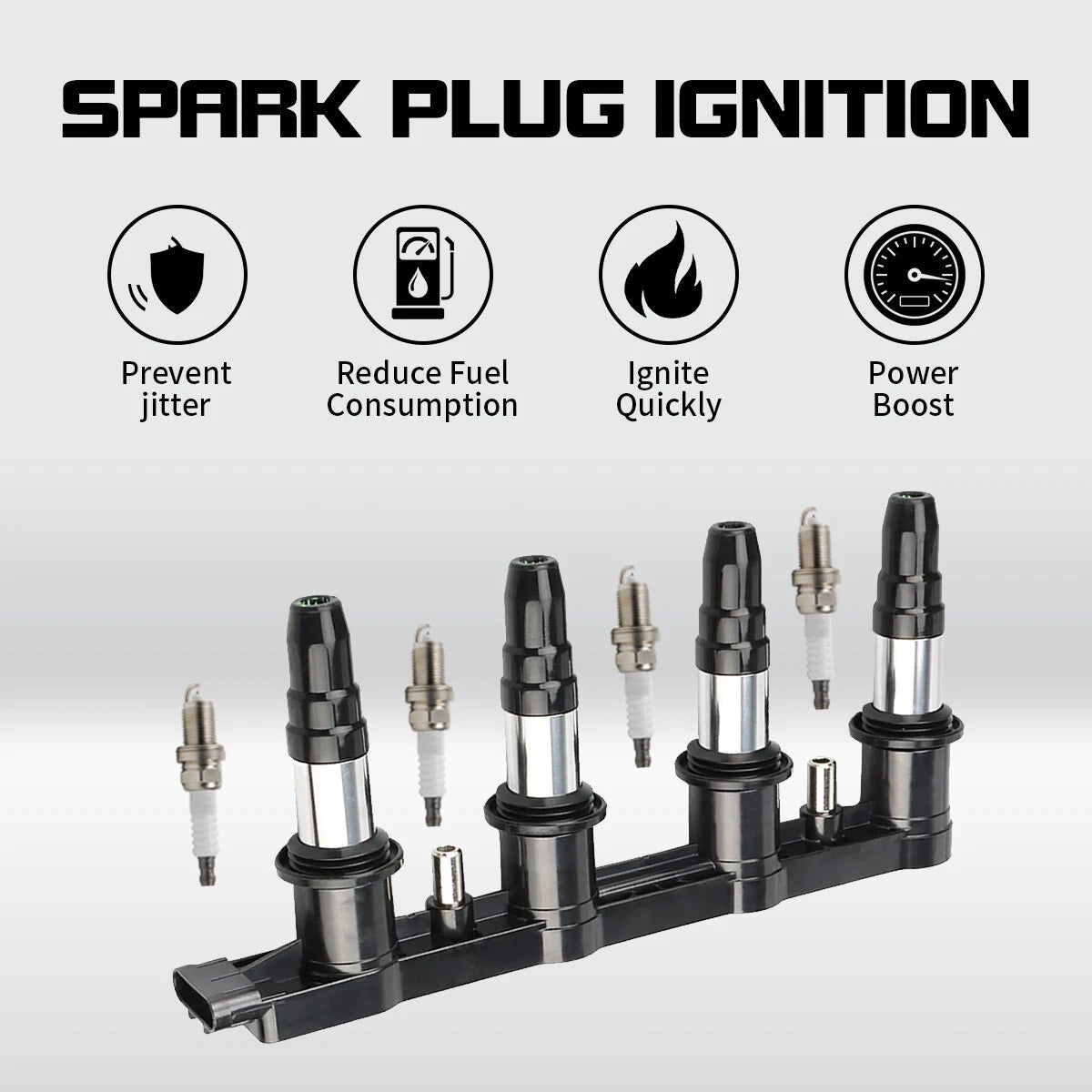 Ignition Coil Pack w/Iridium Spark Plug for Chevy Cruze Sonic Aveo5 (2011–2016)