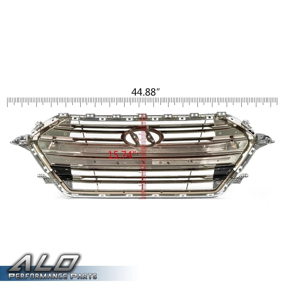Chrome Front Bumper Grill for Hyundai Elantra 4-Door Sedan (2017–2018)