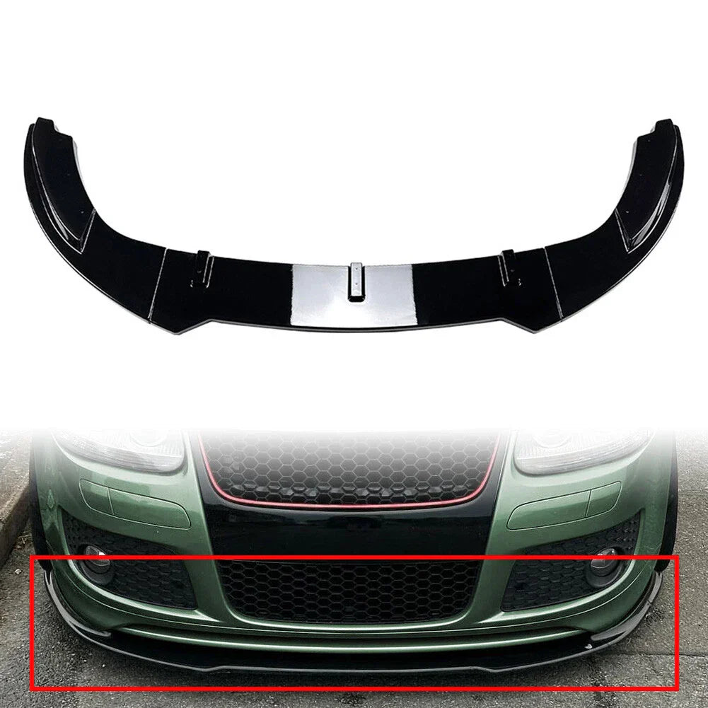 Front Bumper Lip Spoiler for VW Golf 5 Jetta MK5 GLI (2003-2008) Black