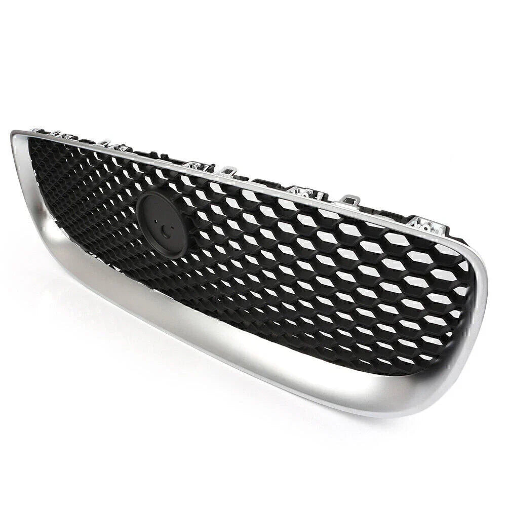Front Bumper Upper Grille Radiator Grill for Jaguar XE (2015-2018) Black/Silver