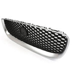 Front Bumper Upper Grille Radiator Grill for Jaguar XE (2015-2018) Black/Silver