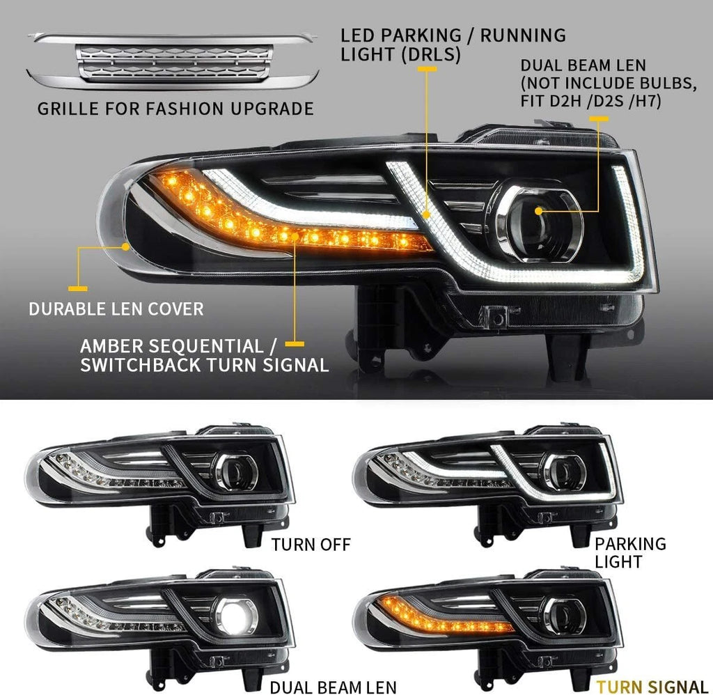 LED DRL Headlights Assembly for Toyota FJ Cruiser (2007–2015)