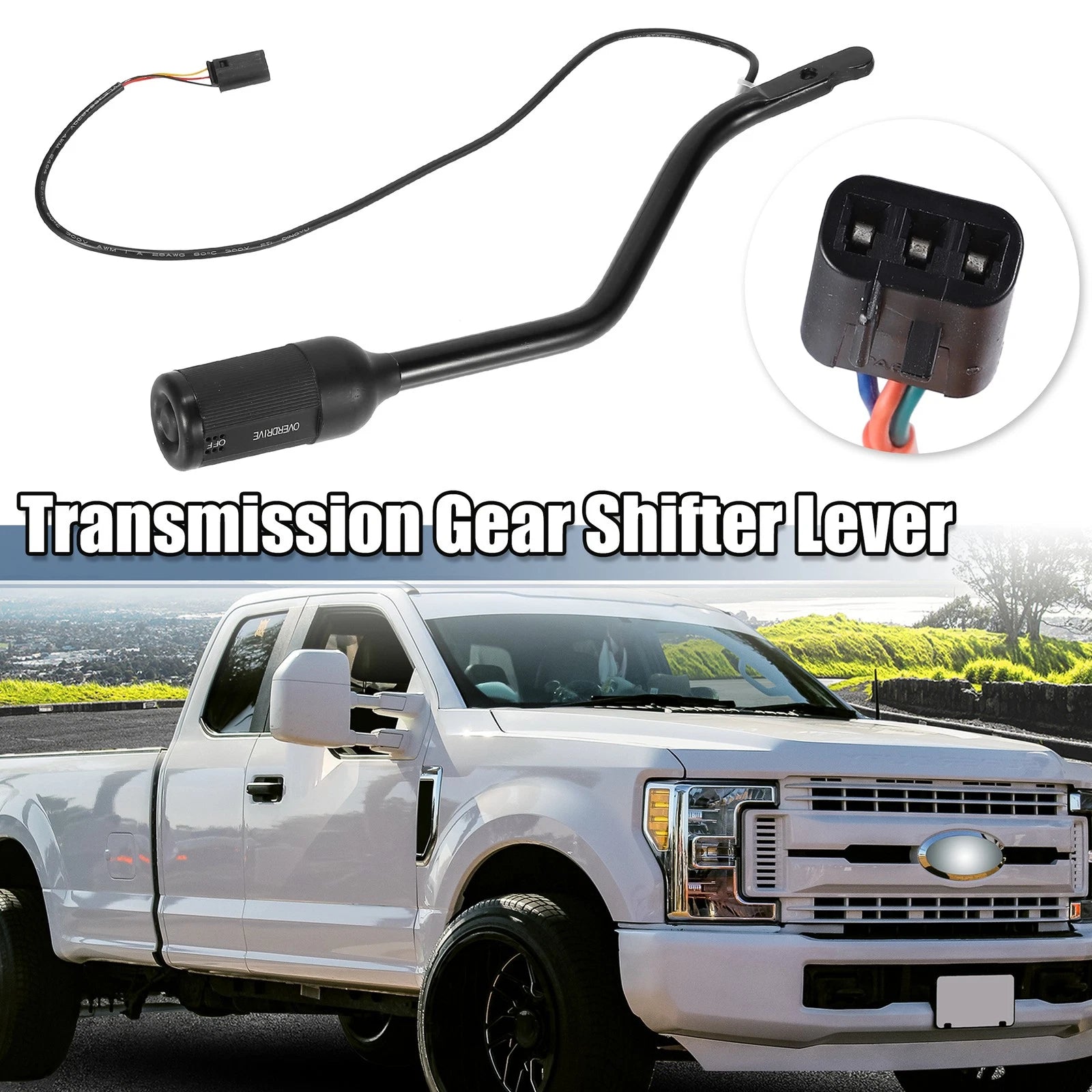 Transmission Gear Shift Lever w/Overdrive Switch for Ford F150 F250 F350 (1992–1997)