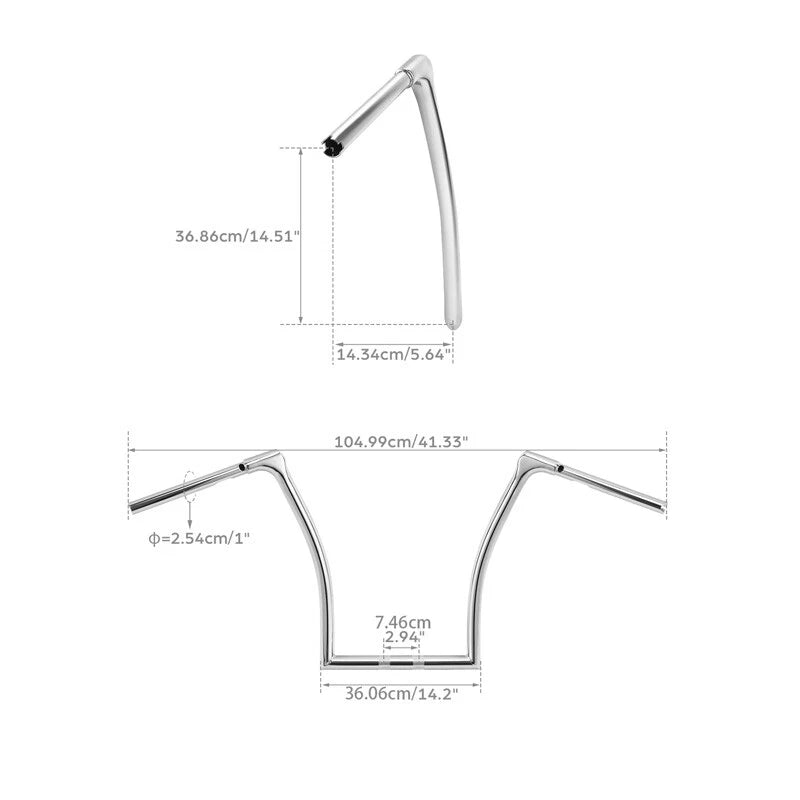 14.5" Rise Ape Hanger Handlebar for Harley Road Glide FLTR FLTRX (2015–2023)