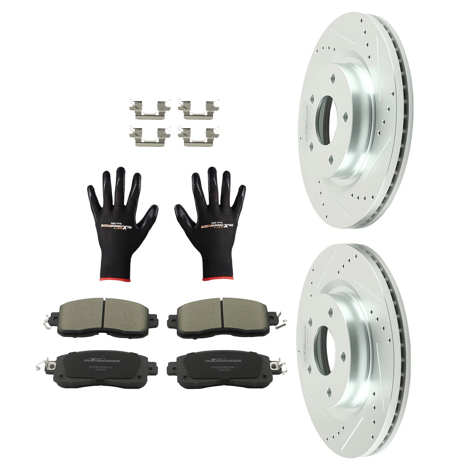 Front Brake Rotors & Ceramic Brake Pads Kit for Nissan Altima (2013–2023) S-31464 P-1650