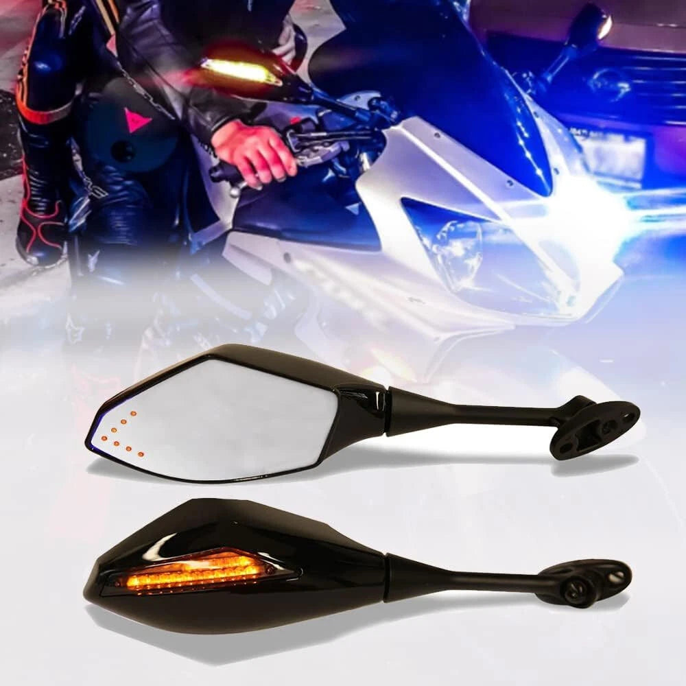 LED Turn Signal Side Mirrors for Honda CBR600RR 1000RR 500R 300R 250R