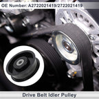 Drive Belt Idler Pulley for Mercedes-Benz W463 (2009–2014) No.A2722021419 Black