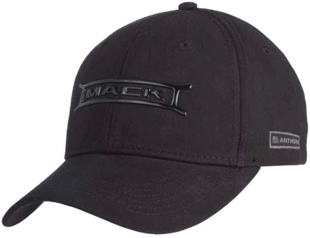 Mack Trucks Liquid Black Hat Bridge Cap with Side Anthem Badge