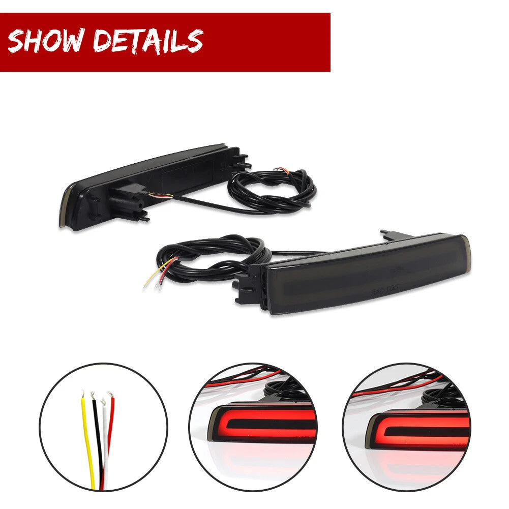 LED Rear Bumper Reflector Tail Brake Lights for Infiniti FX50 (2009–2013)