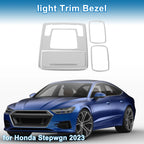 Front Row Rear Row Light Trim Bezel for Honda Stepwgn (2023) Silver Tone