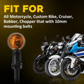 Set of 4 Bullet Turn Signals for Harley Bobber Chopper - Amber Lights