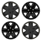 Set of 4 Black Wheel Hub Caps for R15 Tire 4 Lug Wheel