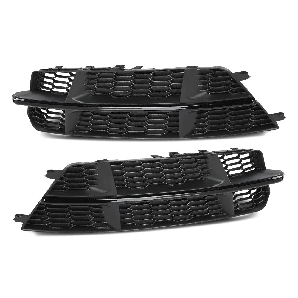 Front Fog Light Cover for Audi S6 A6 S-Line (2016–2018) Honeycomb Black