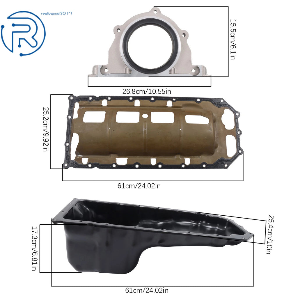 Engine Oil Pan with Lower Gasket Set for Dodge Ram 1500 2500 3500