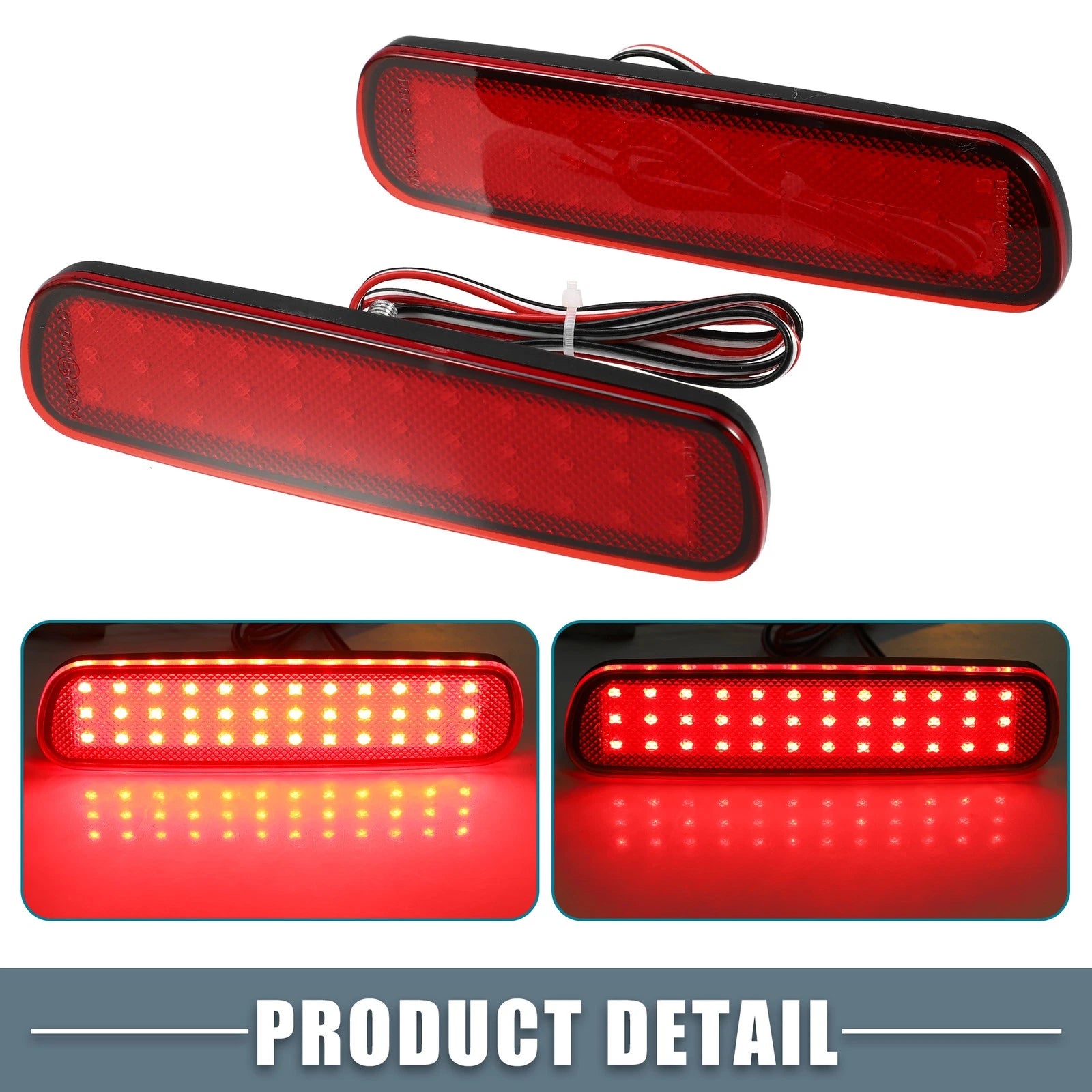 2pcs LED Rear Bumper Reflector Brake Tail Light 8192060051 for Lexus LX470 (1998–2007)