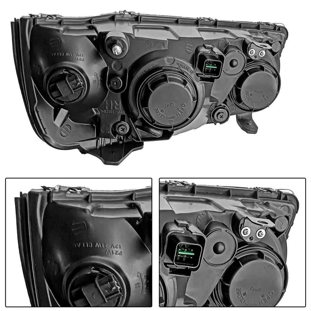 Set of 2 Halogen Headlights for Hyundai Elantra (2004-2006)