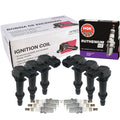 Set of 6 Ignition Coils & NGK Ruthenium HX Spark Plugs for Dodge Jeep 3.7 V6