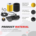 Air Filter + Cap + Fuel Filter w/Seal for Yamaha Golf Cart G2–G11 (1990–2004)