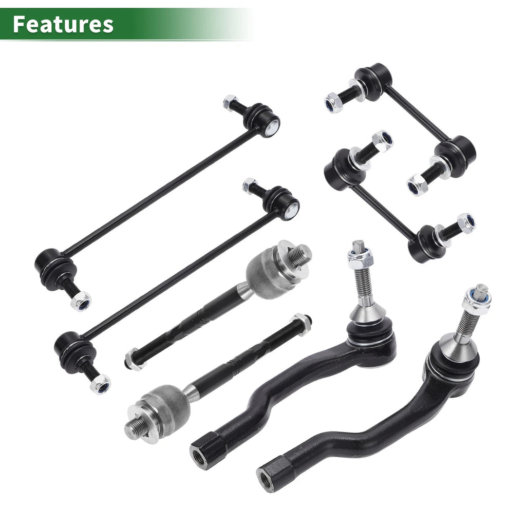 8pcs Front Suspension Kit Tie Rod End Sway Bar Link for Ford Fusion (2006–2012)