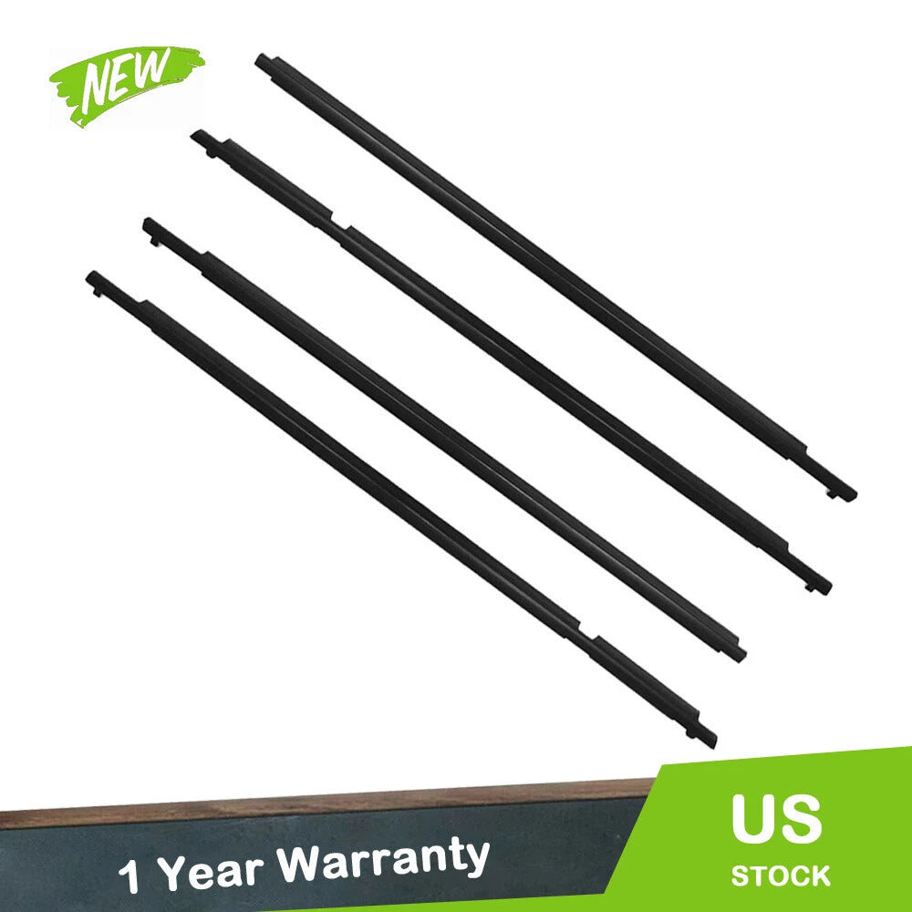 Set of 4 Weatherstrip Window Moulding Trim Seals for Toyota RAV4 (2009–2012)