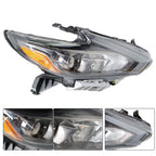 Replacement Headlight for Nissan Altima (2016-2018) Right Black Halogen
