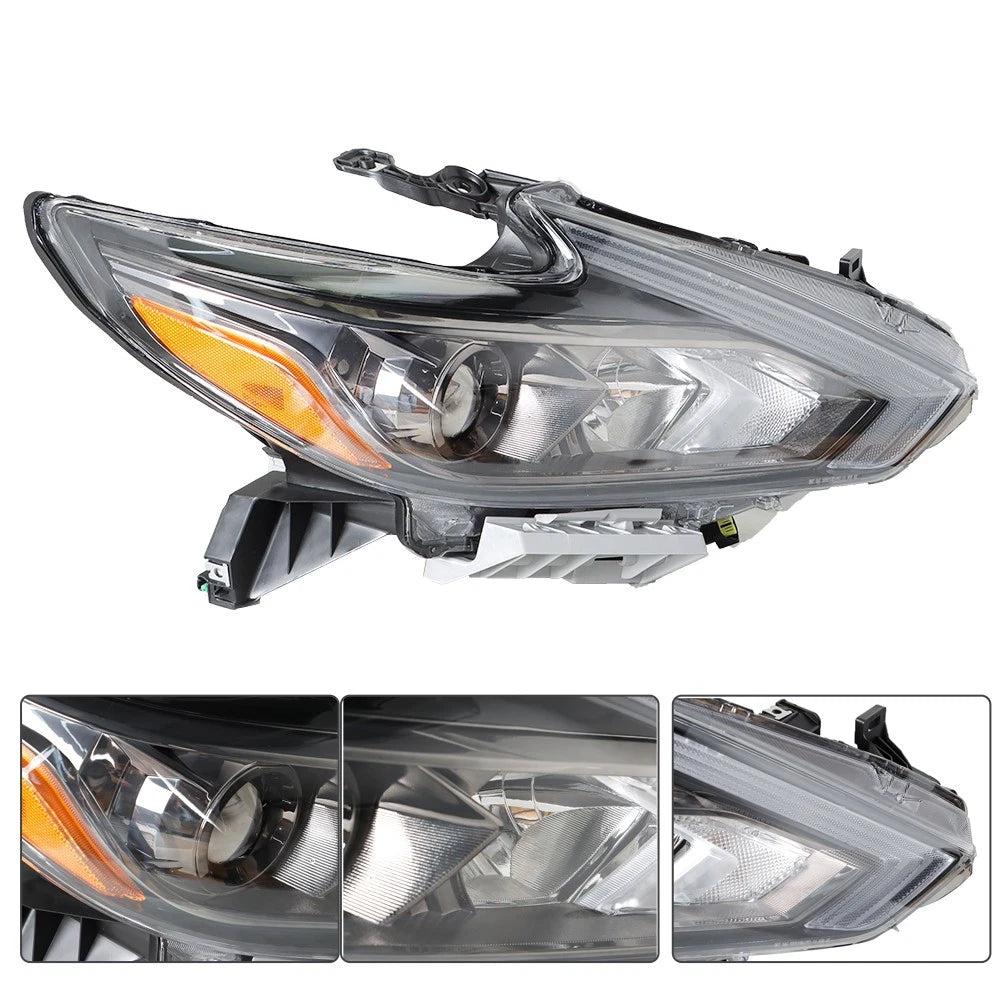 Replacement Headlight for Nissan Altima (2016-2018) Right Black Halogen