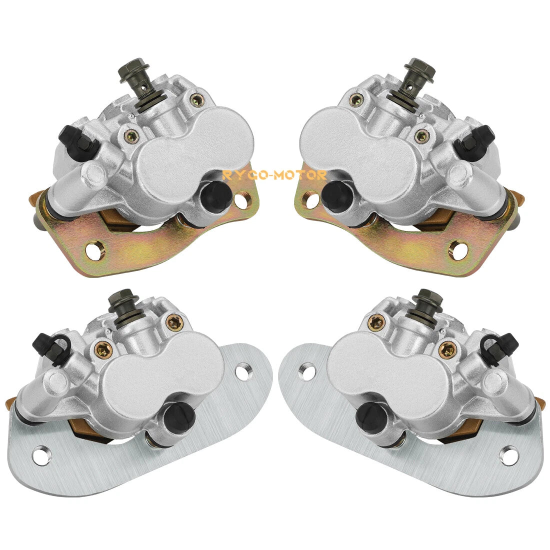 Set of 2 Front & Rear Brake Calipers for Yamaha Rhino 700 YXR700F (2008–2013)