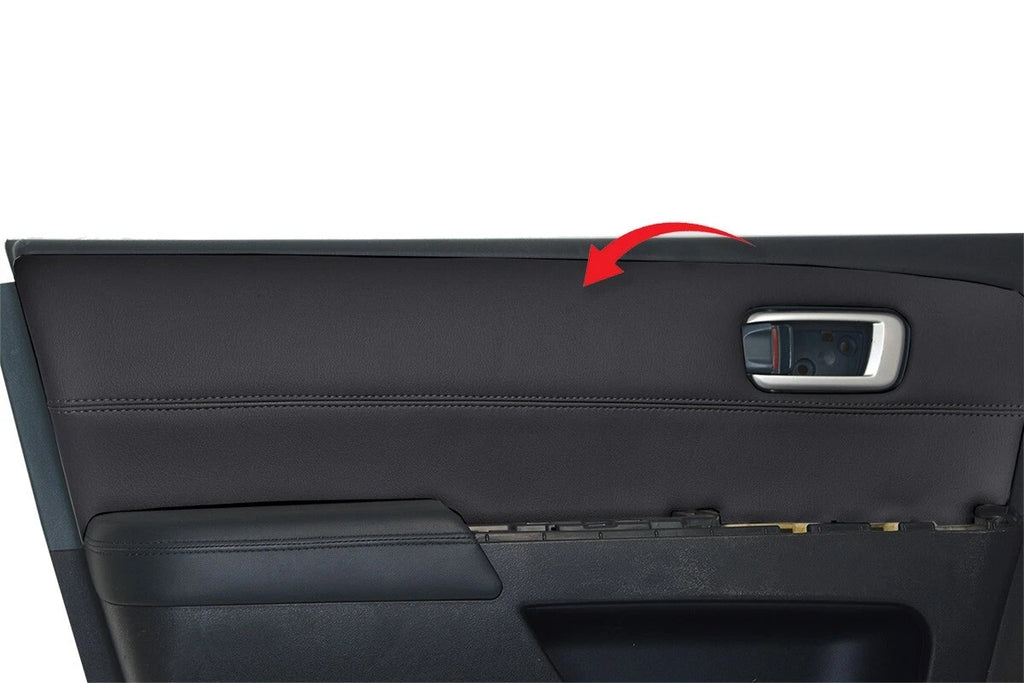Leather Door Panel Cover for Honda Pilot (2009–2015) Black
