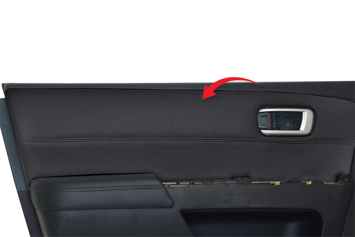 Leather Door Panel Cover for Honda Pilot (2009–2015) Black