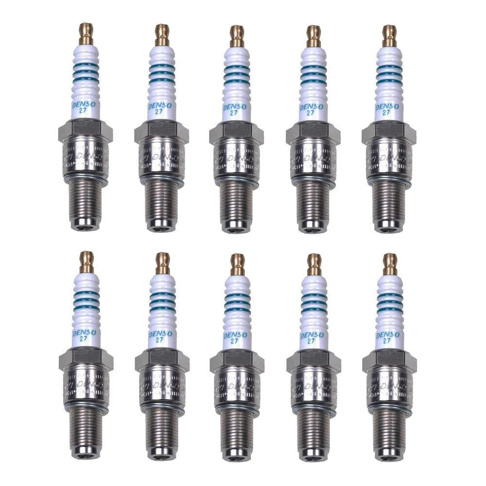 Set of 10 Denso Double Platinum Spark Plugs Gap 0.032 for Audi R8 (2009–2022)