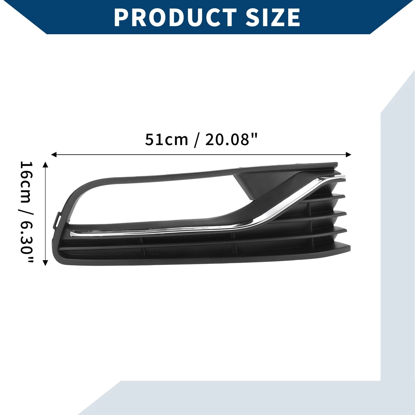 1pc Fog Light Grill for Volkswagen 6R (2014–2017) No. 6C0854662B